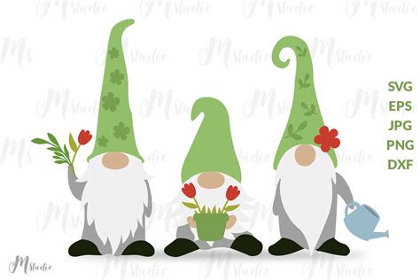 Spring Gnomes Svg Cut Files Design Bundles