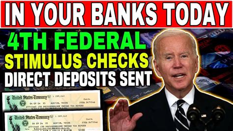 IN Your Banks Today 2000 4th Federal Stimulus Checks Direct Deposits