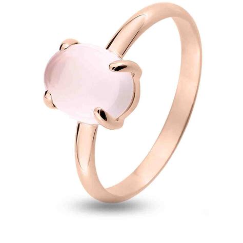 Bague Pierre Fine En Or Rose J Y