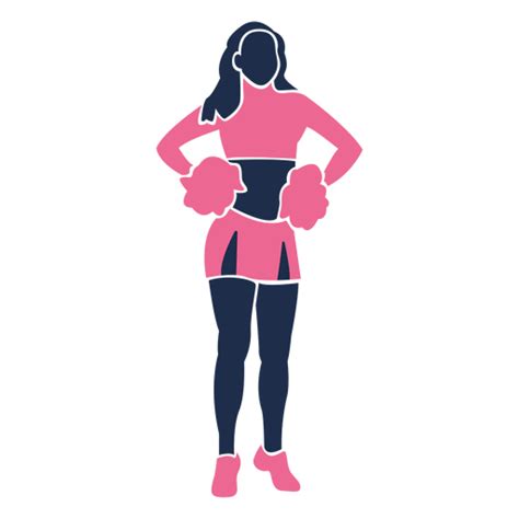 Standing Cheerleader Silhouette Transparent PNG SVG Vector File