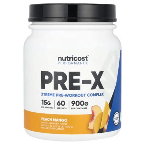 Nutricost Performance PRE X Xtreme Pre Workout Complex Peach Mango 2 3