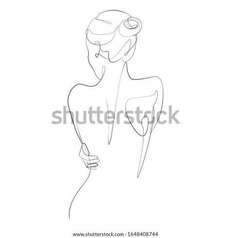Naked Woman Standing Back One Line Stock Vector Royalty Free 1648408744 Shutterstock