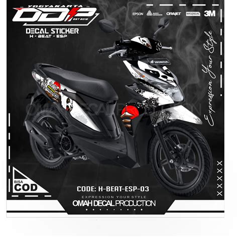 Decal Beat Full Body Dekal Honda Beat Esp Fullbody Motif Simpel Elegan