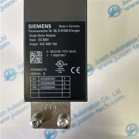 SIEMENS Inverter 6SL3120 1TE21 8AA3 SINAMICS S120 Single Motor Module