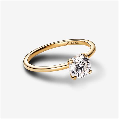 Pandora Era 14k Gold Lab-grown Diamond Ring | Gold | Pandora UK