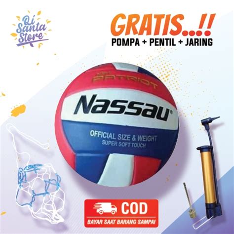 Jual Bola Volly NASSAU Original Bonus Pompa Pentiil Dan Jaring Shopee