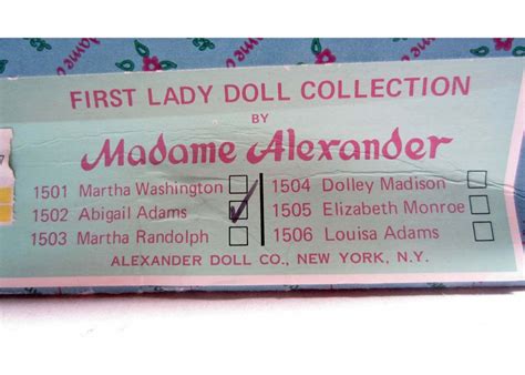 Vintage Madame Alexander Abigail Adams Doll In Original Box