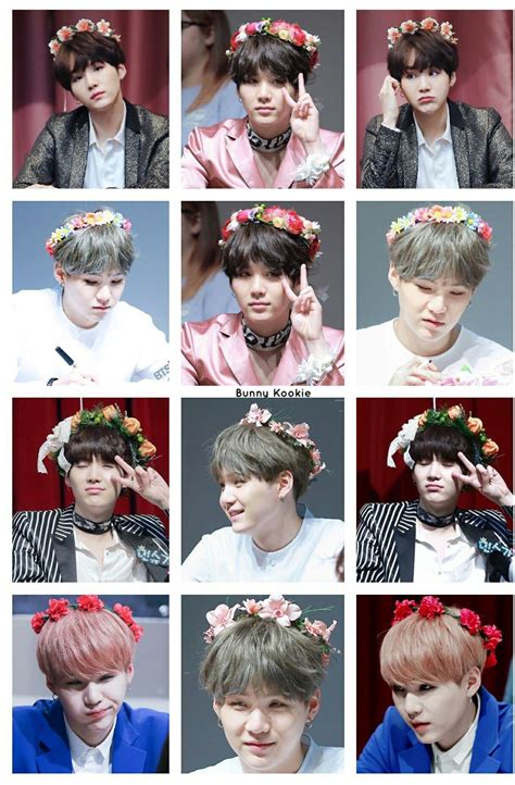 Suga With A Flower Crown Is So Damn Adorable 😍 Bts Suga Suga Min