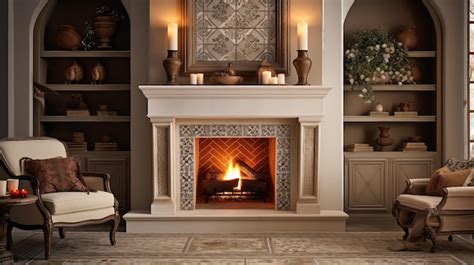 Premium Photo | Modern tile fireplace