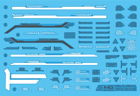 Delpi Decal Mg Gundam Virtue Expansion Ver Holo Newtype