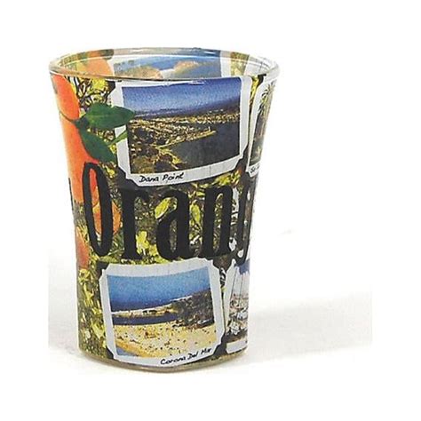 Americaware Sgocc01 Orange County Full Color Etched Shot Glass