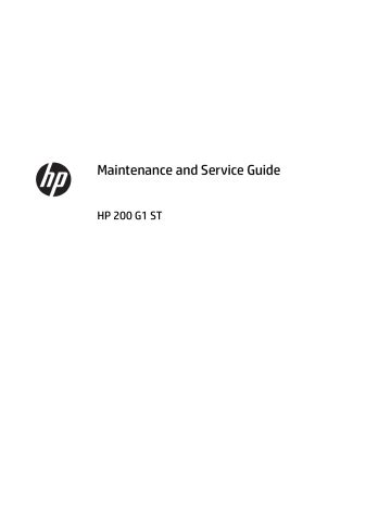 HP 200 G1 Slim Tower PC Guide Manualzz