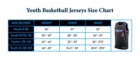 Size Charts Jersey And Sneakers