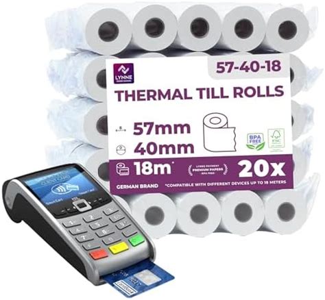 Ec Cash Thermorollen 57mm X 18m X 12mm Kassenrollen Thermopapier