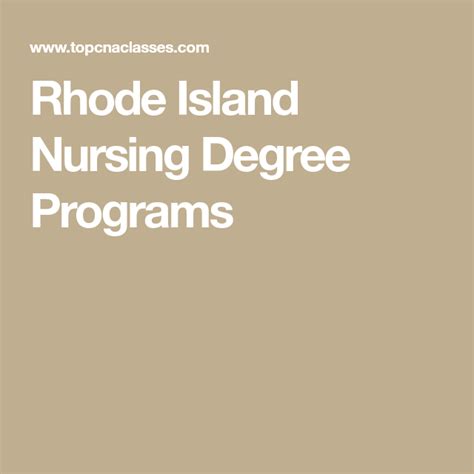 Rhode Island Nursing Degree Programs | Nursing degree, Degree program ...