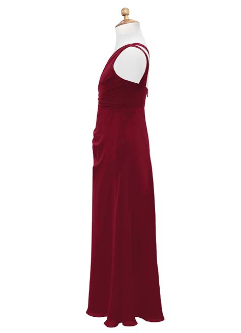 Burgundy Azazie Maive Junior Junior Bridesmaid Dresses Azazie