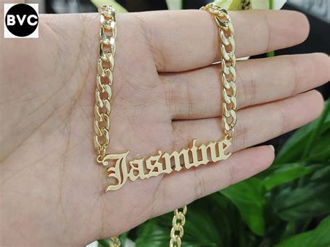 Custom Name Necklacemen Name Necklacename Plate Necklacegold Name Necklacepersonalized