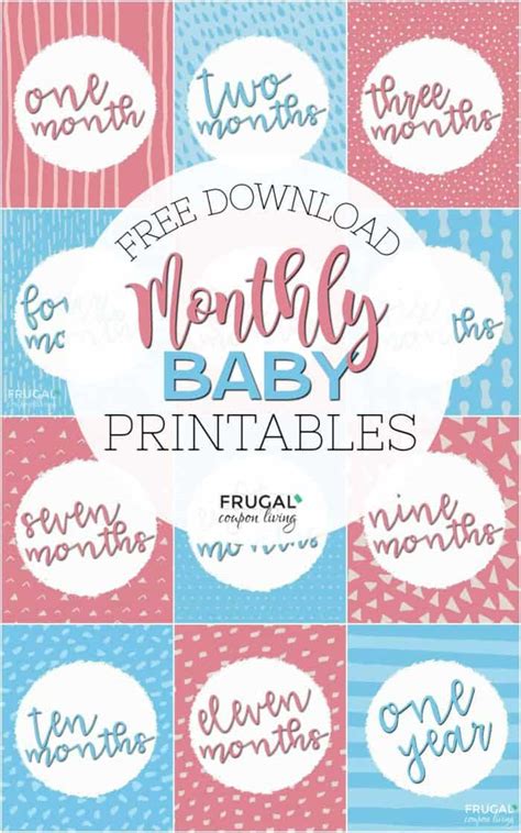 Baby Milestone Monthly Printables Newborn To One Year