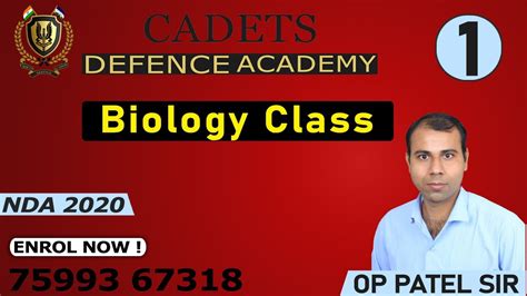 Biology Class Nda Exam Cadets Defence Academy Nda Youtube