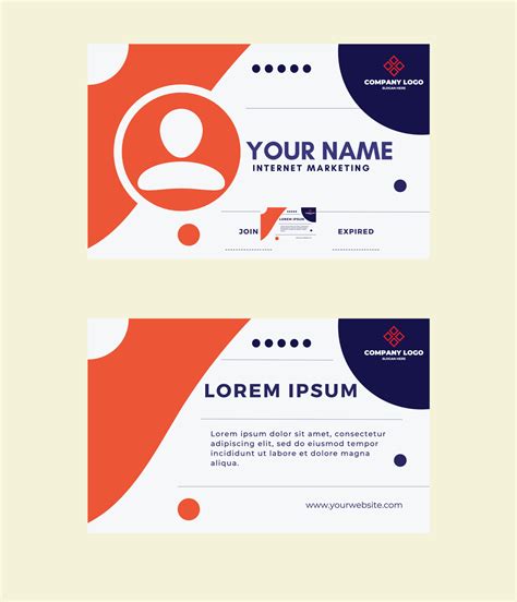 Office Id Badge Design Template Business Id Card Template Design