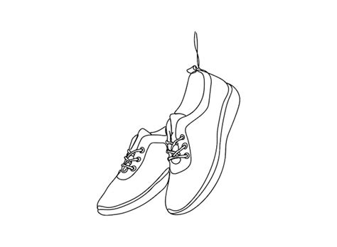 Premium Vector | Shoe single-line art drawing continues line vector illustration