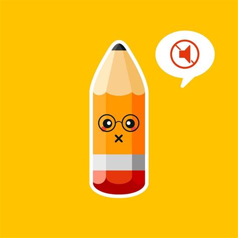 Cute and funny pencil character cartoon. vector illustration. 6330725 ...