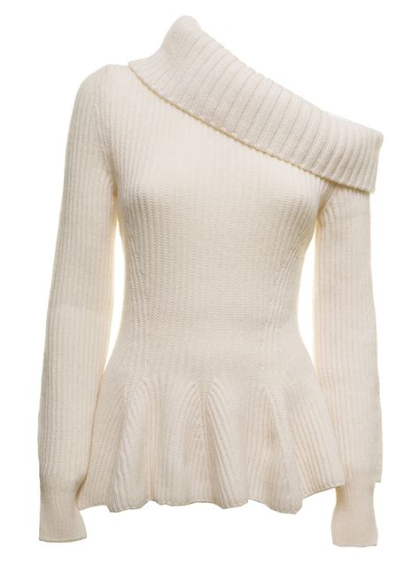 Alexander Mcqueenone Shoulder Cashmere Sweater