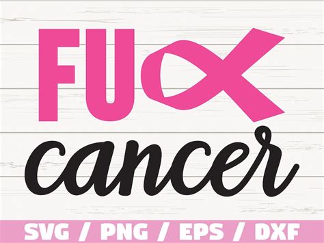 Fuck Cancer SVG Breast Cancer SVG Awareness Ribbon SVG Etsy