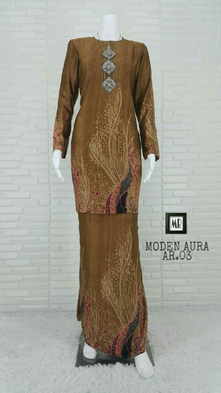 Baju Kurung Moden Batik Aura Ar04 Saeeda Collections