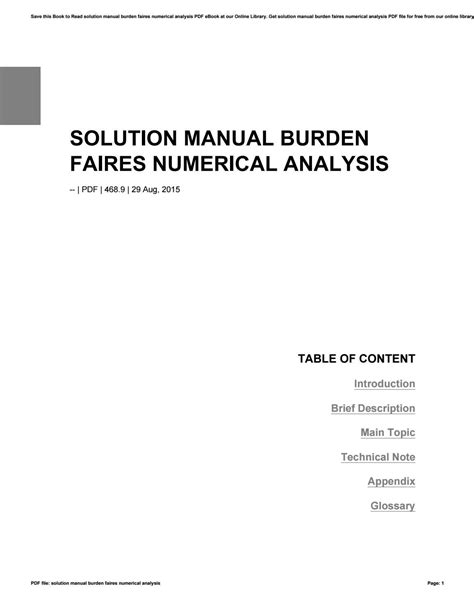 Solution Manual Burden Faires Numerical Analysis By Mailfs824 Issuu