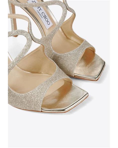 Jimmy Choo Anise Glittered Mules In White Lyst