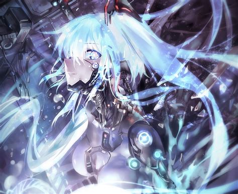 Hd Wallpaper Hatsune Miku Cyborg Sci Fi Vocaloid Twintails Anime