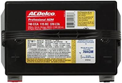 ACDelco 78AGM Professional AGM Automotive BCI Group 78 Battery