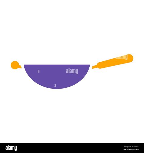 Wok Frying Pan Vector Glyph Icon Kitchen Appliance Graph Symbol For