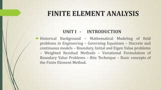 Fea Unit 1 PPT