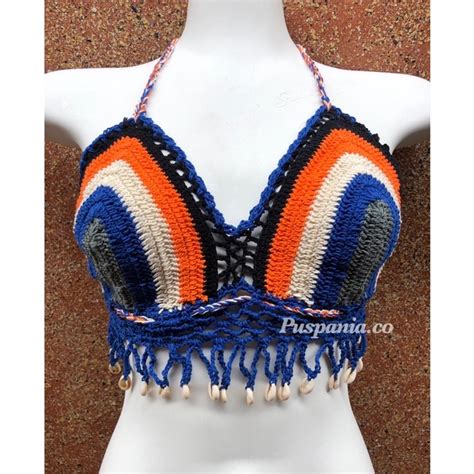 Jual Bra Rajut Kerang Bra Bh Rajut Bali Bikini Crochet Shopee