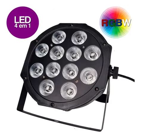 Reflector LED Canhao Par 64 Slim RGBW 12 LED Cree 12 W Quad 110 V 220 V