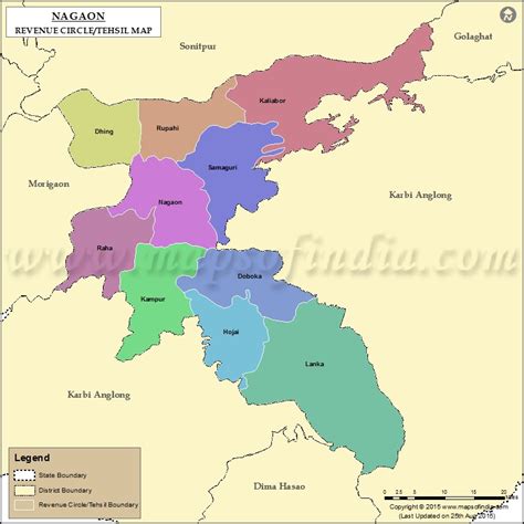 Nagaon Tehsil Map Circles In Nagaon