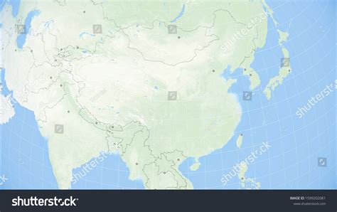 China Map State Borders Capitals Political Stock Illustration 1599202081