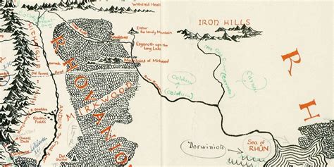 Lord Of The Rings Map Annotated By Tolkien Found Inside Illustrators