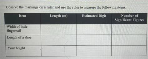 Solved Observe the markings on a ruler and use the ruler to | Chegg.com