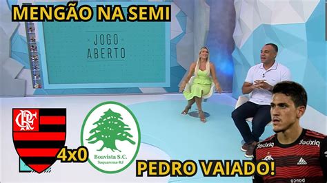 RENATA E DENÍLSON RASGAM ELOGIOS AO FLAMENGO QUE GOLEOU O BOAVISTA E