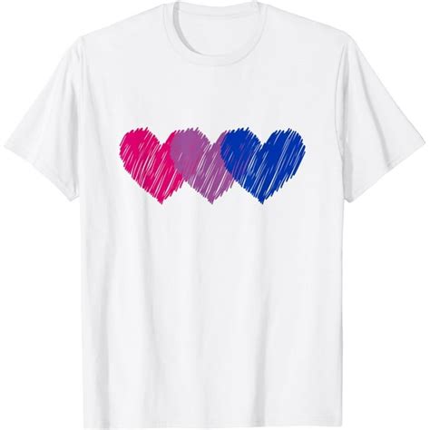 Bisexual Flag Hearts Love Lgbt Bi Pride Co T Shirt