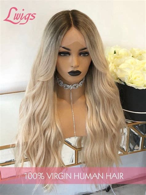 Ombre Ash Blonde Color Undetectable Hd X Lace Front Wig Virgin