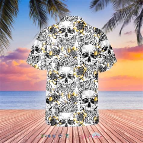 Pattern Flower Skull Hawaiian Shirt Homefavo