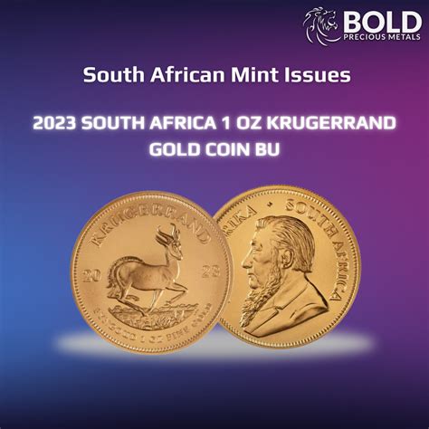 South African Mint Issues New 2023 South Africa 1 Oz Krugerrand Gold Coin Bu