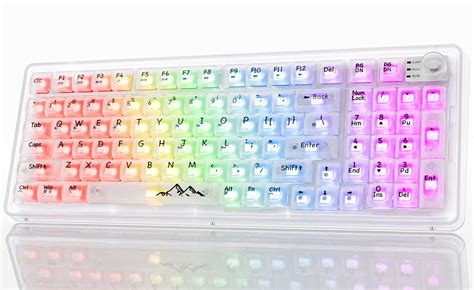 Buy EWEADN V Clear Wireless Mechanical Keyboard Keys Ket Hot Swappable Custom Keyboard