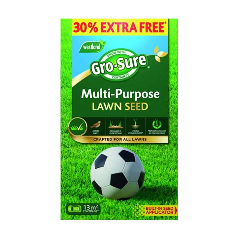 Gro Sure Multi Purpose Lawn Seed 10sqm 30 Extra Free 13sqm