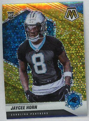 Jaycee Horn Panini Mosaic D Rookie Rc Gold No Huddle Carolina