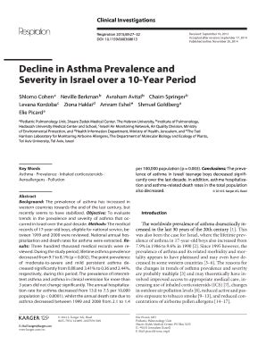 Fillable Online Decline In Asthma Prevalence And Fax Email Print